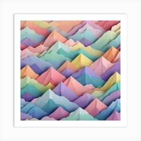 Abstract Mountains 1 Art Print