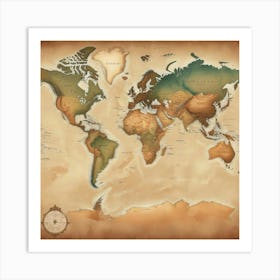 World Map 16 Art Print