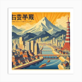 Japanese City 2 Art Print