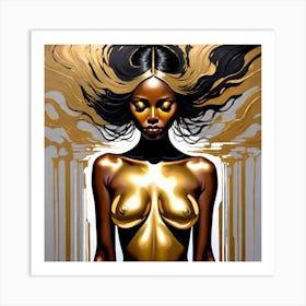 Gold Nude Art Print