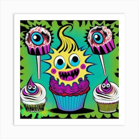 Monster Cupcakes Art Print