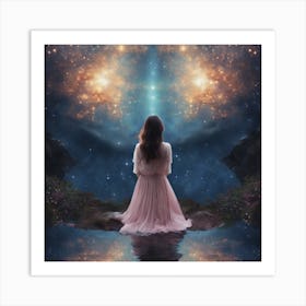 Woman In A Dream Art Print