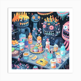 Monster Party Art Print