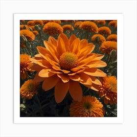 Orange Flowers 1 Art Print