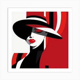 Lady In A Hat 1 Art Print