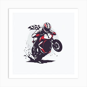 Motorcycle Racer 1 Art Print