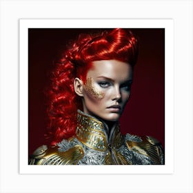 Red Haired Beauty Art Print