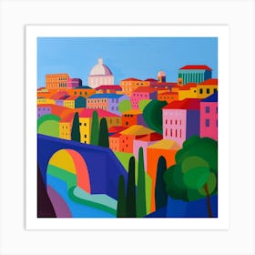 Abstract Travel Collection Rome Italy 3 Art Print