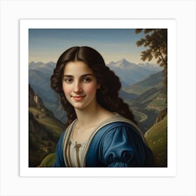 Portrait Of A Young Woman Art Print