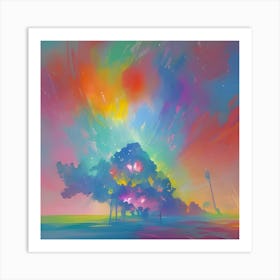 Rainbow Tree Art Print