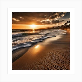 Sunset On The Beach 797 Art Print