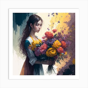 Flower Girl 1 Art Print