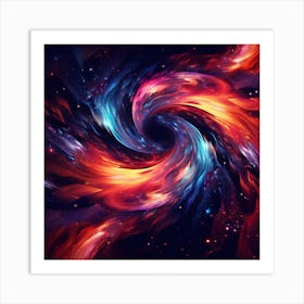 Abstract Space Swirl Art Print