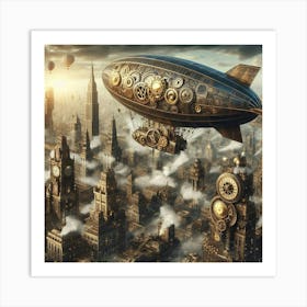 Steampunk City Art Print