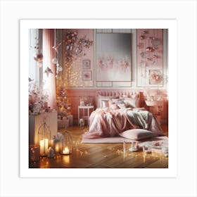 Pink Bedroom Art Print