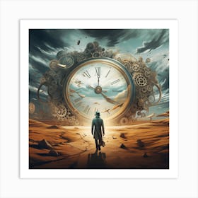 Man Stuck In Time Art Print