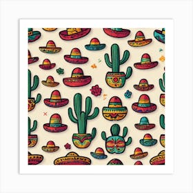 Mexican Hats 11 Art Print