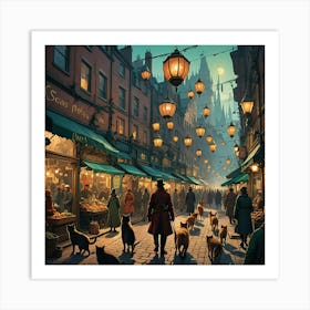 Night In The City Art Print