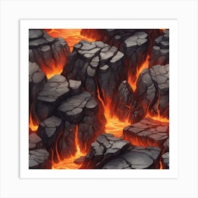 Lava texture 31 Art Print