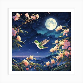 Moonlit Flight Art Print