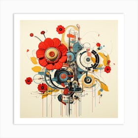 Abstract Flower Painting Art Print