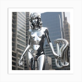 Silver Woman Art Print