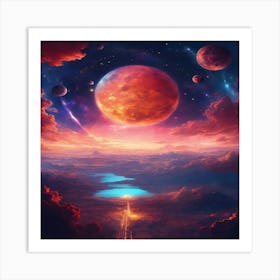 Planets In The Sky Art Print