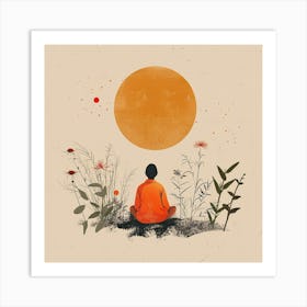 Meditating Man - Buddha Art Print