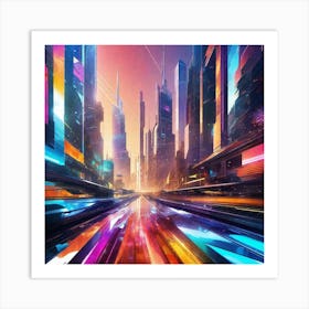 Futuristic City 114 Art Print