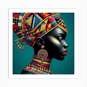 African Woman Portrait 4 Art Print