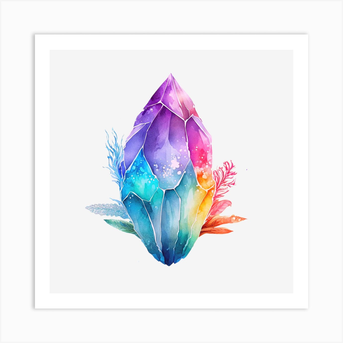 Rainbow Crystal Art Print