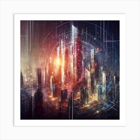 Futuristic City 4 Art Print