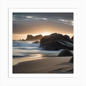 Sunset At The Beach 89 Art Print