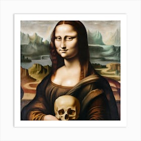 Smiling Mona Lisa Art Print