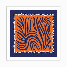 Tangerine Tiger Square Art Print