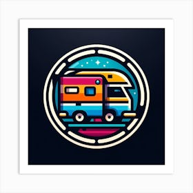 Retro Rv Logo 2 Art Print