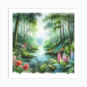 Jungle River Art Print