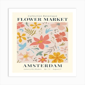 Flower Market Amsterdam Art Print