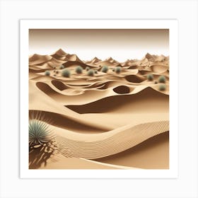 Desert Landscape 6 Art Print