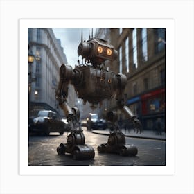 Robot In The City 82 Art Print