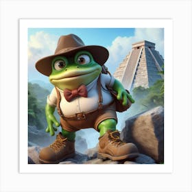 Frog In Hat 3 Art Print