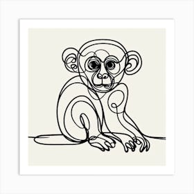 Monkey Picasso style 2 Art Print