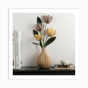 Tulips In A Vase Art Print