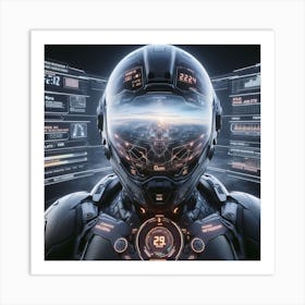 Futuristic Helmet 7 Art Print