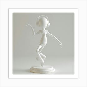 Dancer In Headphones Art Print