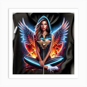 Angel Hoodie Art Print