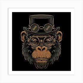 Steampunk Monkey 33 Art Print