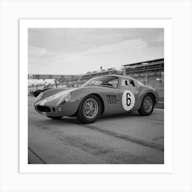 Black And White Photograph Of A Race Car 1920s classic Art Print