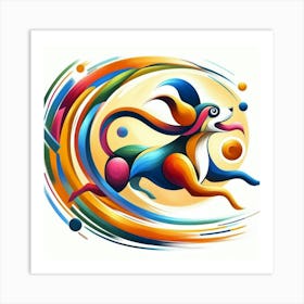 Dog Running Art Print