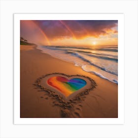 Rainbow Heart Art Print